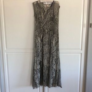 WEDDING SEASON IS COMING SOON!!!  Beautiful Gray Sundance sheer dress w/lining.